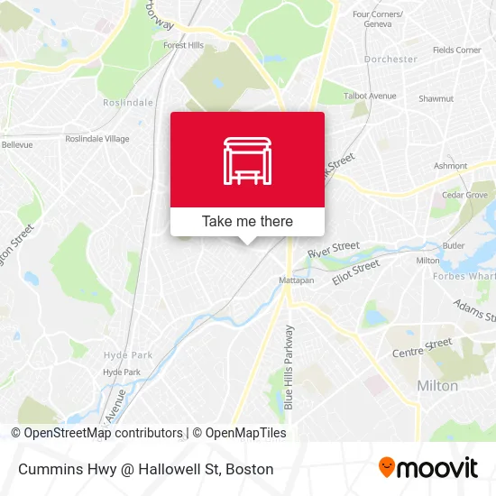 Cummins Hwy @ Hallowell St map