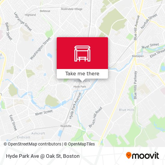 Mapa de Hyde Park Ave @ Oak St