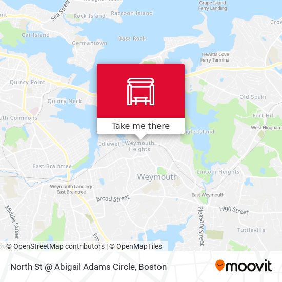 North St @ Abigail Adams Circle map