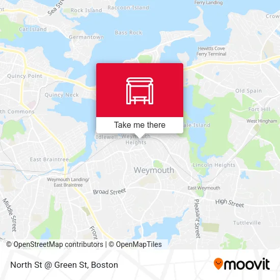 North St @ Green St map