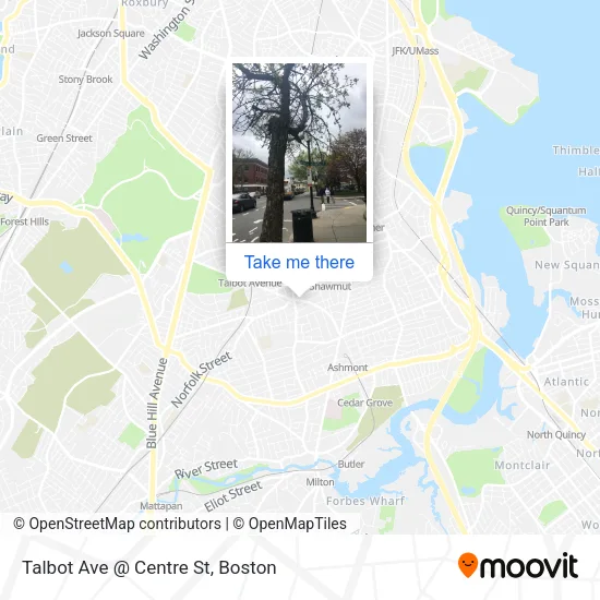 Talbot Ave @ Centre St map