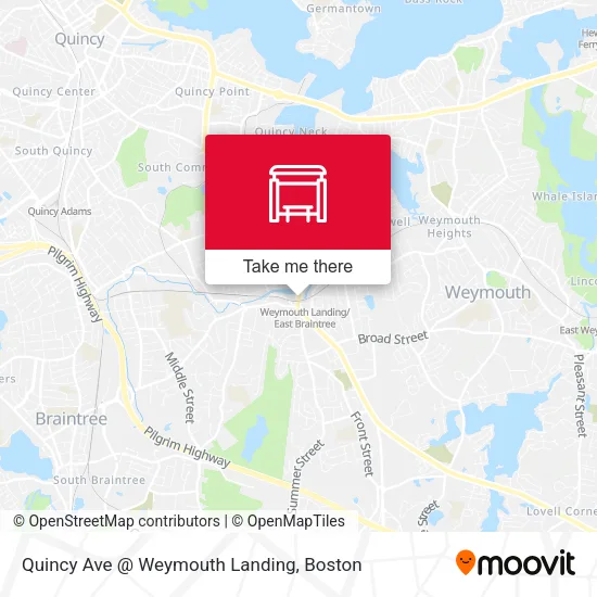 Quincy Ave @ Weymouth Landing map