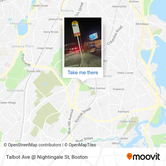 Talbot Ave @ Nightingale St map