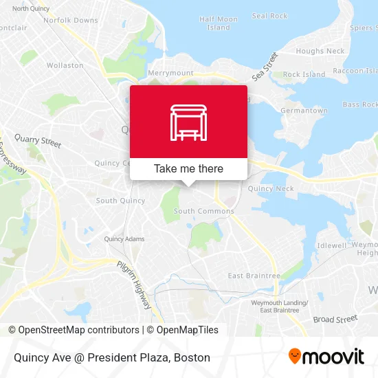 Quincy Ave @ President Plaza map