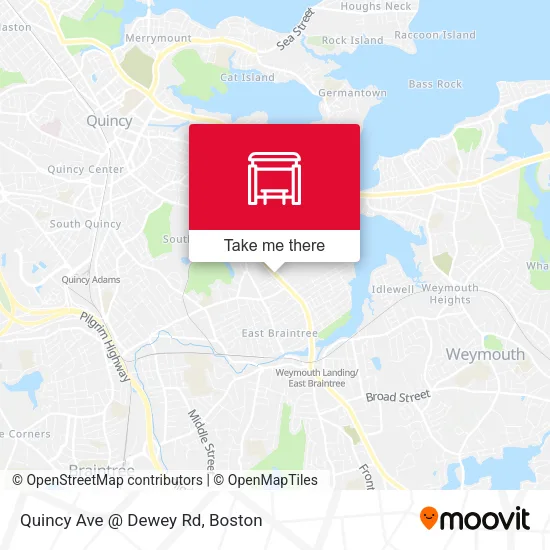 Quincy Ave @ Dewey Rd map