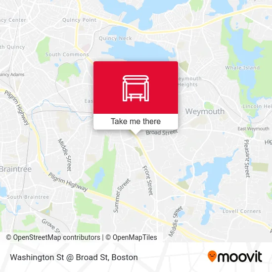 Washington St @ Broad St map