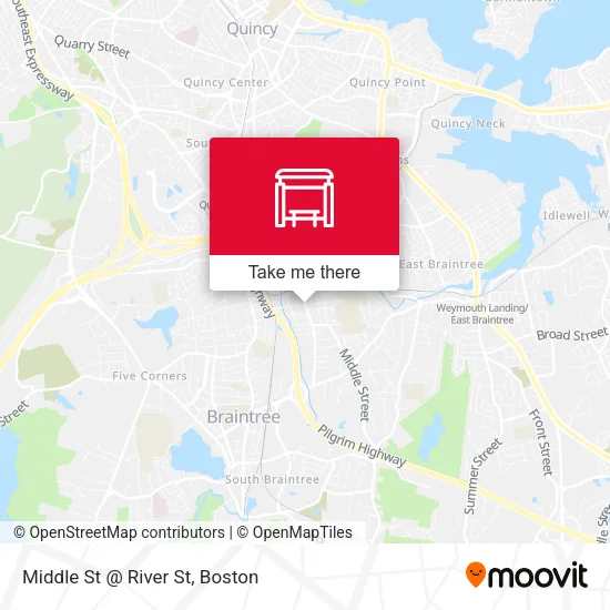 Mapa de Middle St @ River St