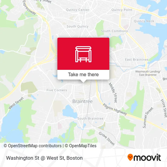 Washington St @ West St map