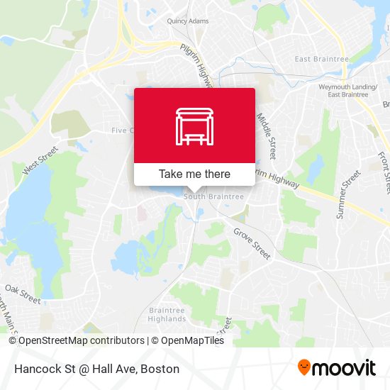 Mapa de Hancock St @ Hall Ave