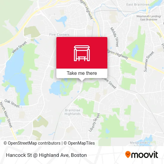 Hancock St @ Highland Ave map