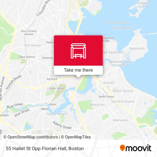 55 Hallet St Opp Florian Hall map