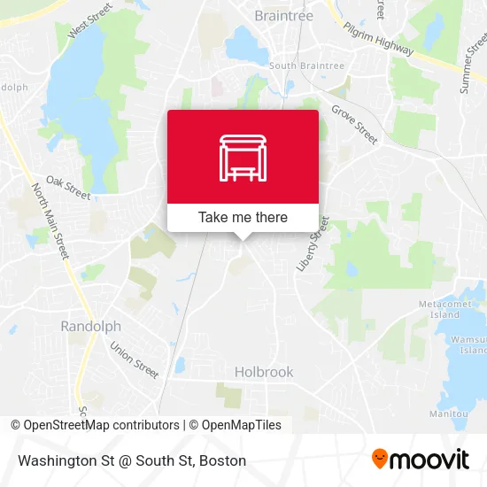 Washington St @ South St map