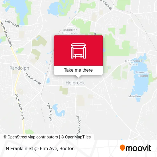 N Franklin St @ Elm Ave map