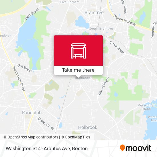 Washington St @ Arbutus Ave map