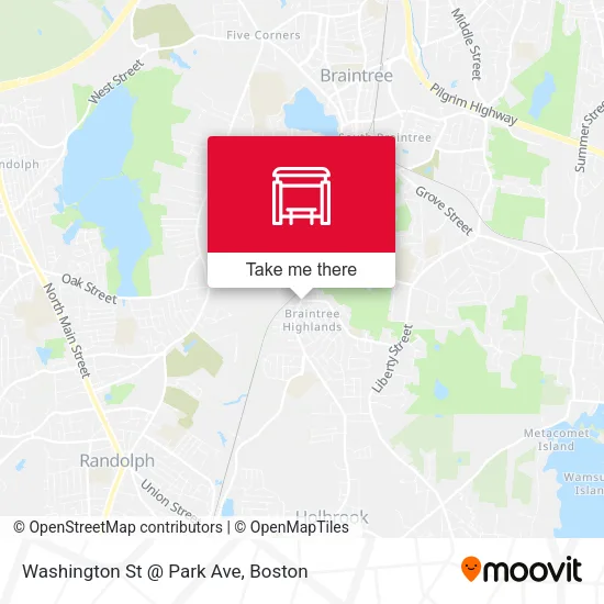 Washington St @ Park Ave map