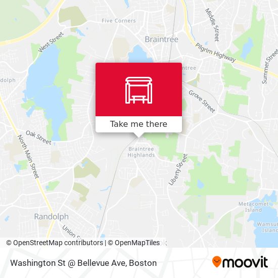 Washington St @ Bellevue Ave map