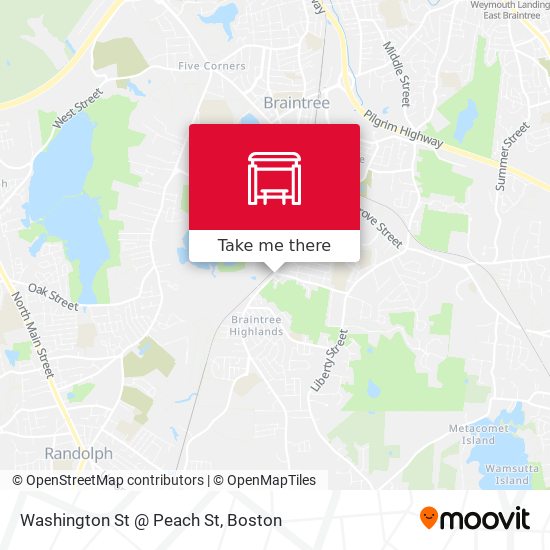 Washington St @ Peach St map