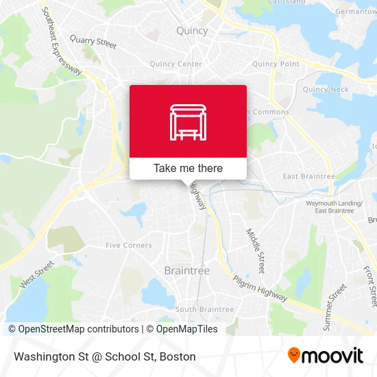 Washington St @ School St map