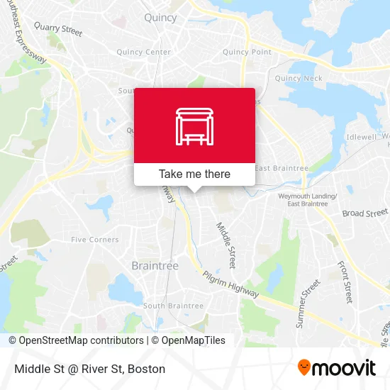 Middle St @ River St map
