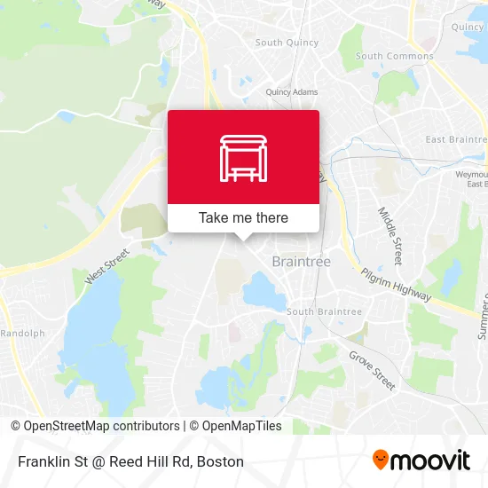 Franklin St @ Reed Hill Rd map