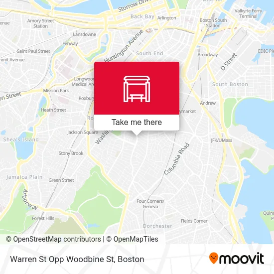 Warren St Opp Woodbine St map