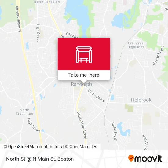 North St @ N Main St map