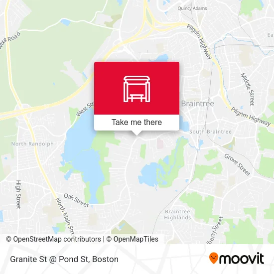 Granite St @ Pond St map