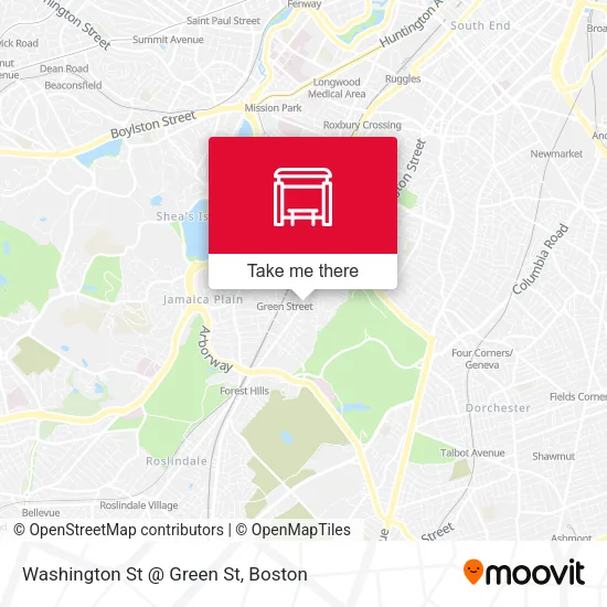 Washington St @ Green St map