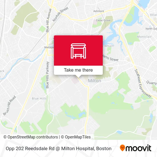 Opp 202 Reedsdale Rd @ Milton Hospital map