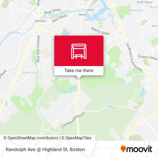 Randolph Ave @ Highland St map