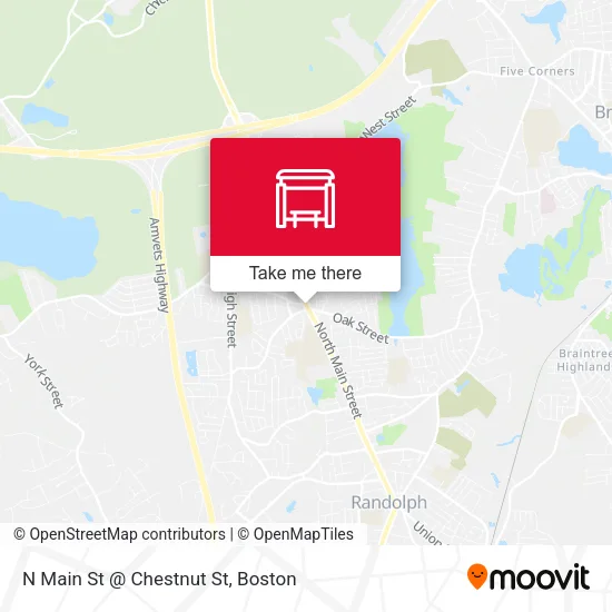 N Main St @ Chestnut St map