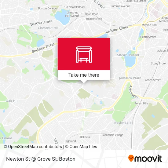 Newton St @ Grove St map