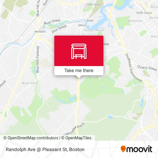 Randolph Ave @ Pleasant St map
