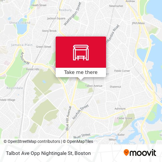 Talbot Ave Opp Nightingale St map