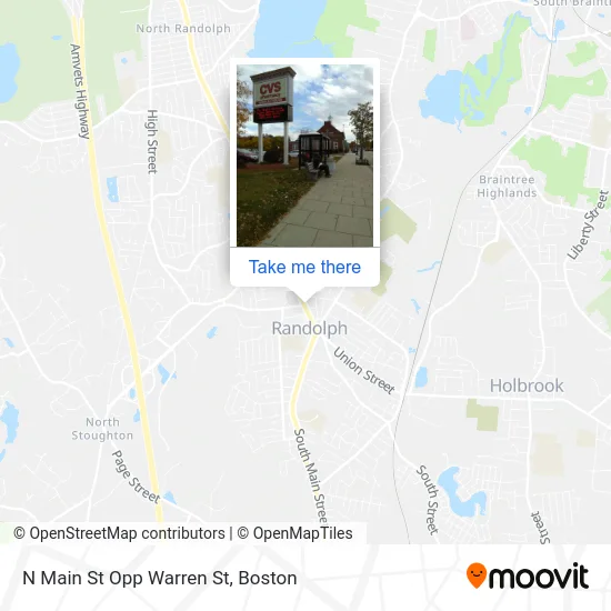 N Main St Opp Warren St map