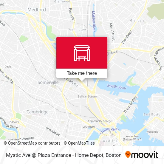 Mapa de Mystic Ave @ Plaza Entrance - Home Depot