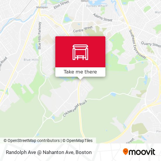 Randolph Ave @ Nahanton Ave map