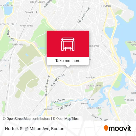 Norfolk St @ Milton Ave map