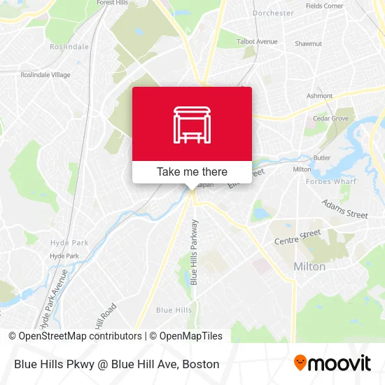 Mapa de Blue Hills Pkwy @ Blue Hill Ave