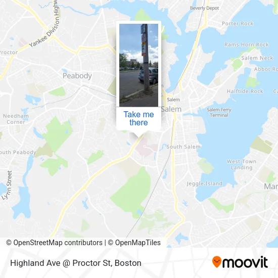 Highland Ave @ Proctor St map