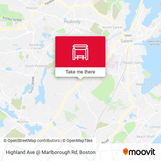 Mapa de Highland Ave @ Marlborough Rd