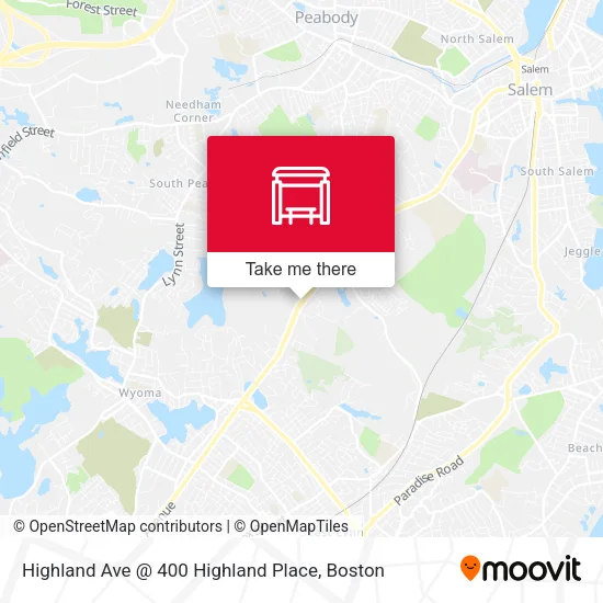 Highland Ave @ 400 Highland Place map