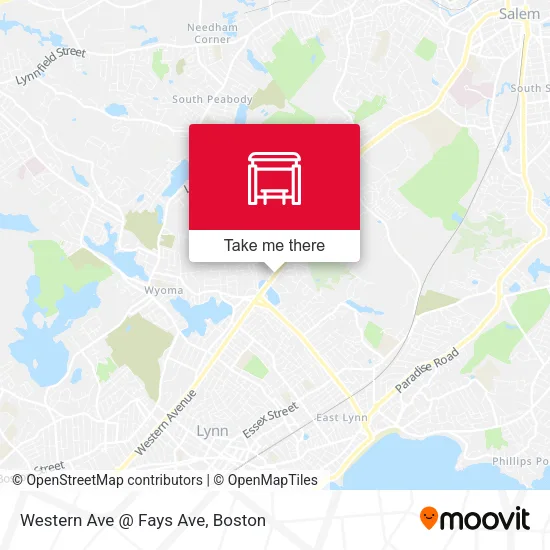 Western Ave @ Fays Ave map