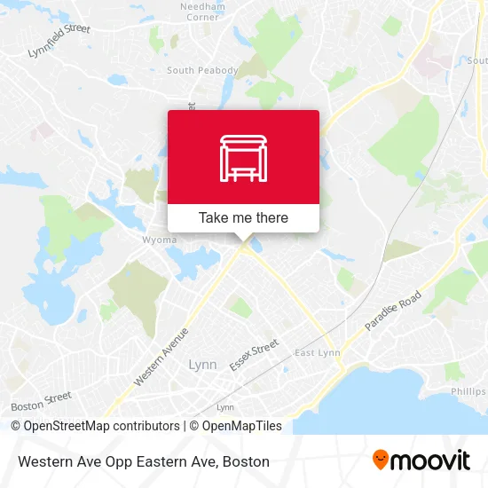 Mapa de Western Ave Opp Eastern Ave