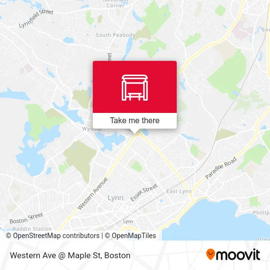 Mapa de Western Ave @ Maple St
