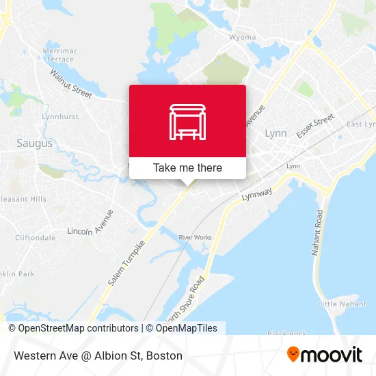 Mapa de Western Ave @ Albion St