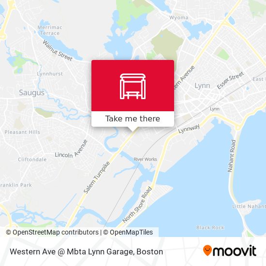 Western Ave @ Mbta Lynn Garage map