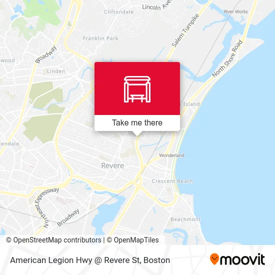 American Legion Hwy @ Revere St map
