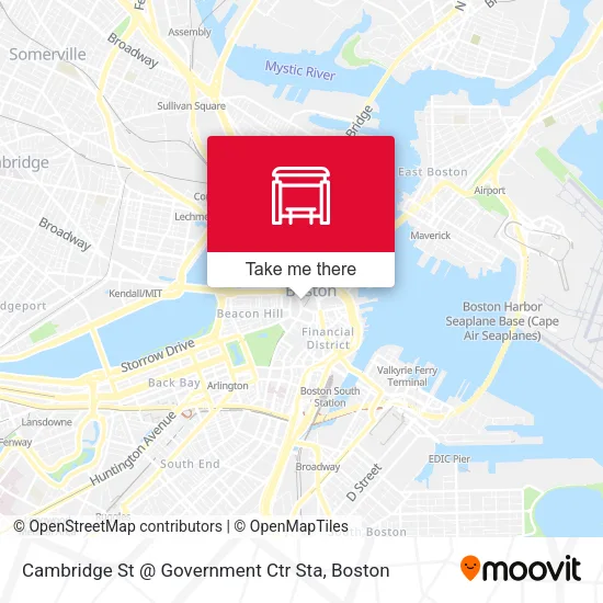 Mapa de Cambridge St @ Government Ctr Sta