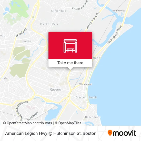 American Legion Hwy @ Hutchinson St map